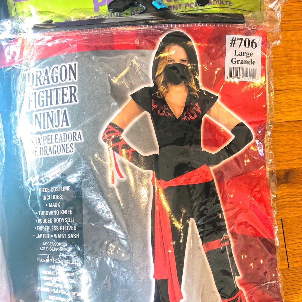 Worn Once Dragon Fighter Ninja Costume